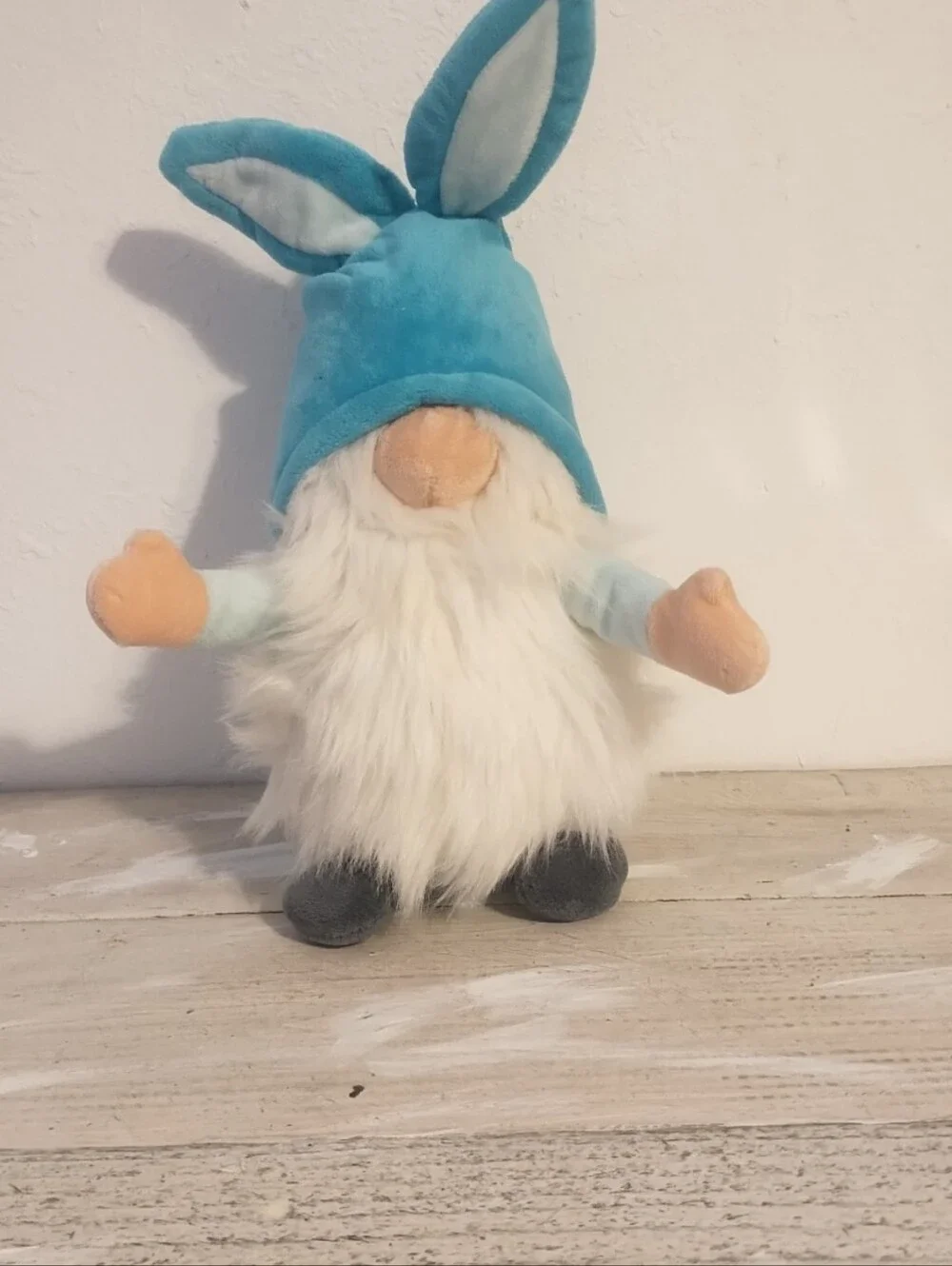 Progressive Plush 12” Neil Candy Bunny Gnome Lovey Aqua White